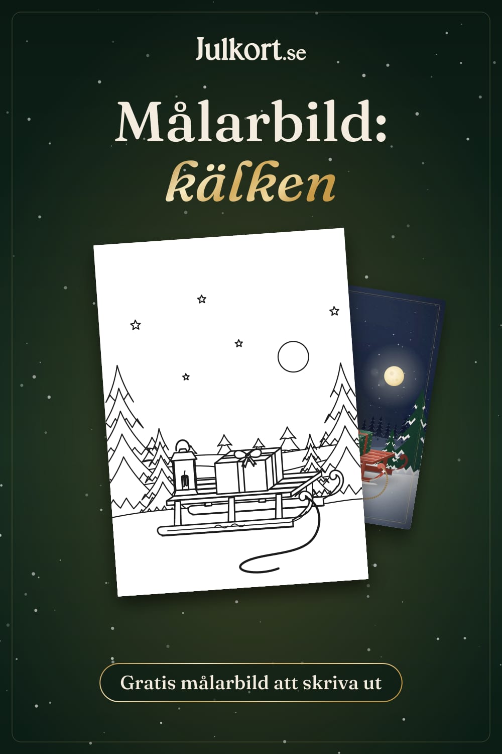 Målarbild med kälken, bild att spara på Pinterest