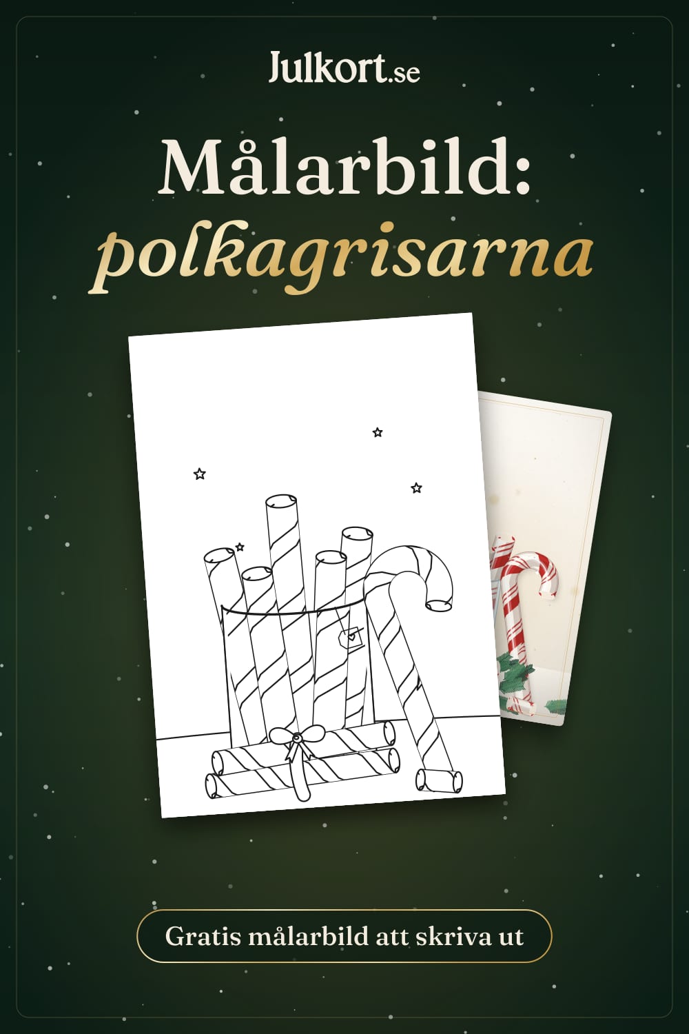 Målarbild med polkagrisarna, bild att spara på Pinterest