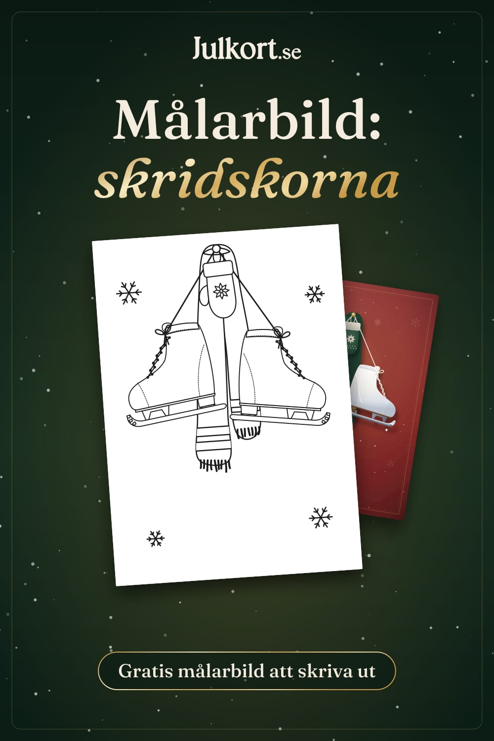 Målarbild med skridskorna, bild att spara på Pinterest