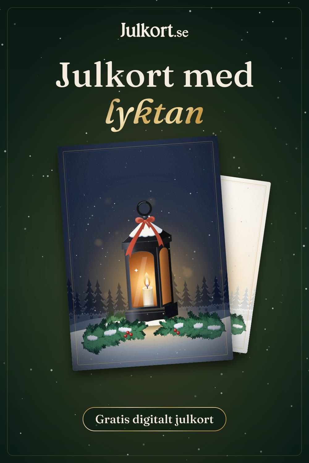 Julkort med lyktan, bild att spara på Pinterest